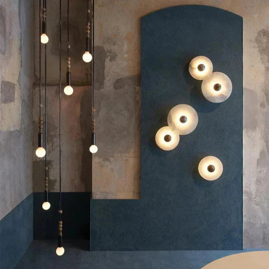Vivia Round LED Wall Lamp from Albast in Scandinavian Style