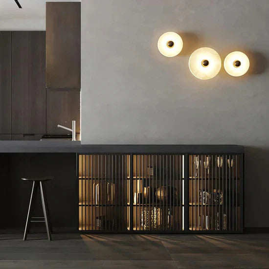Vivia Round LED Wall Lamp from Albast in Scandinavian Style