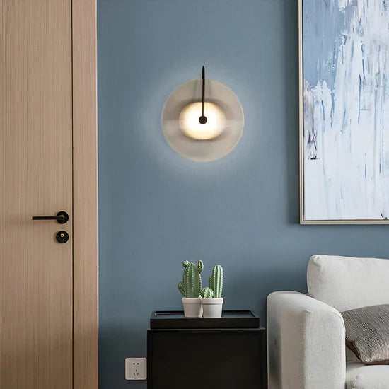 Thalor Scandinavian Round Glass Wall Lamp
