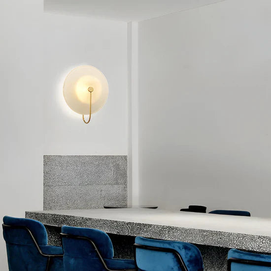 Thalor Scandinavian Round Glass Wall Lamp