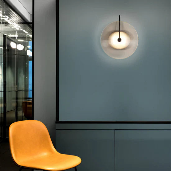 Thalor Scandinavian Round Glass Wall Lamp