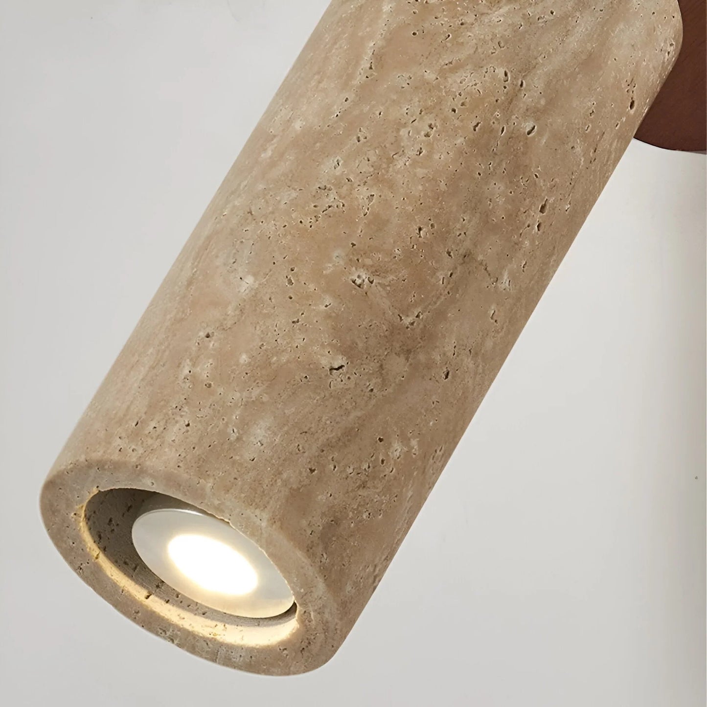 Serapha Adjustable Travertine Wood LED Wall Lamp and Ceiling Lamp