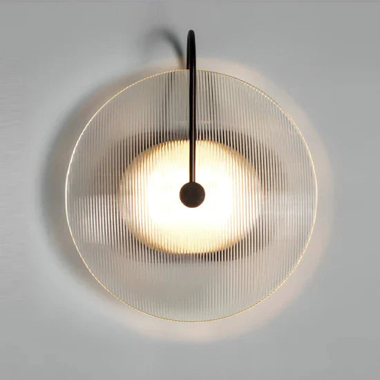 Thalor Scandinavian Round Glass Wall Lamp