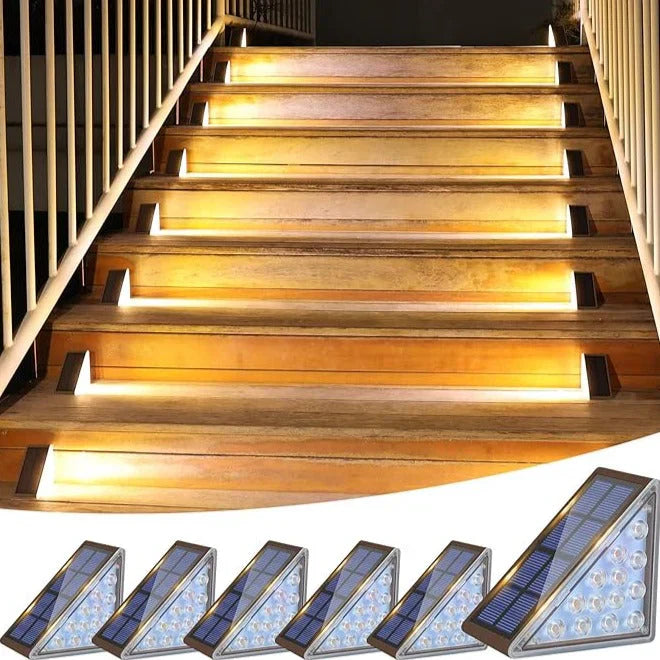Tiveario Home™ Solar Powered Stair Lights (Set of 6)