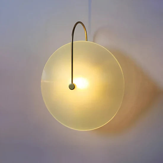 Thalor Scandinavian Round Glass Wall Lamp