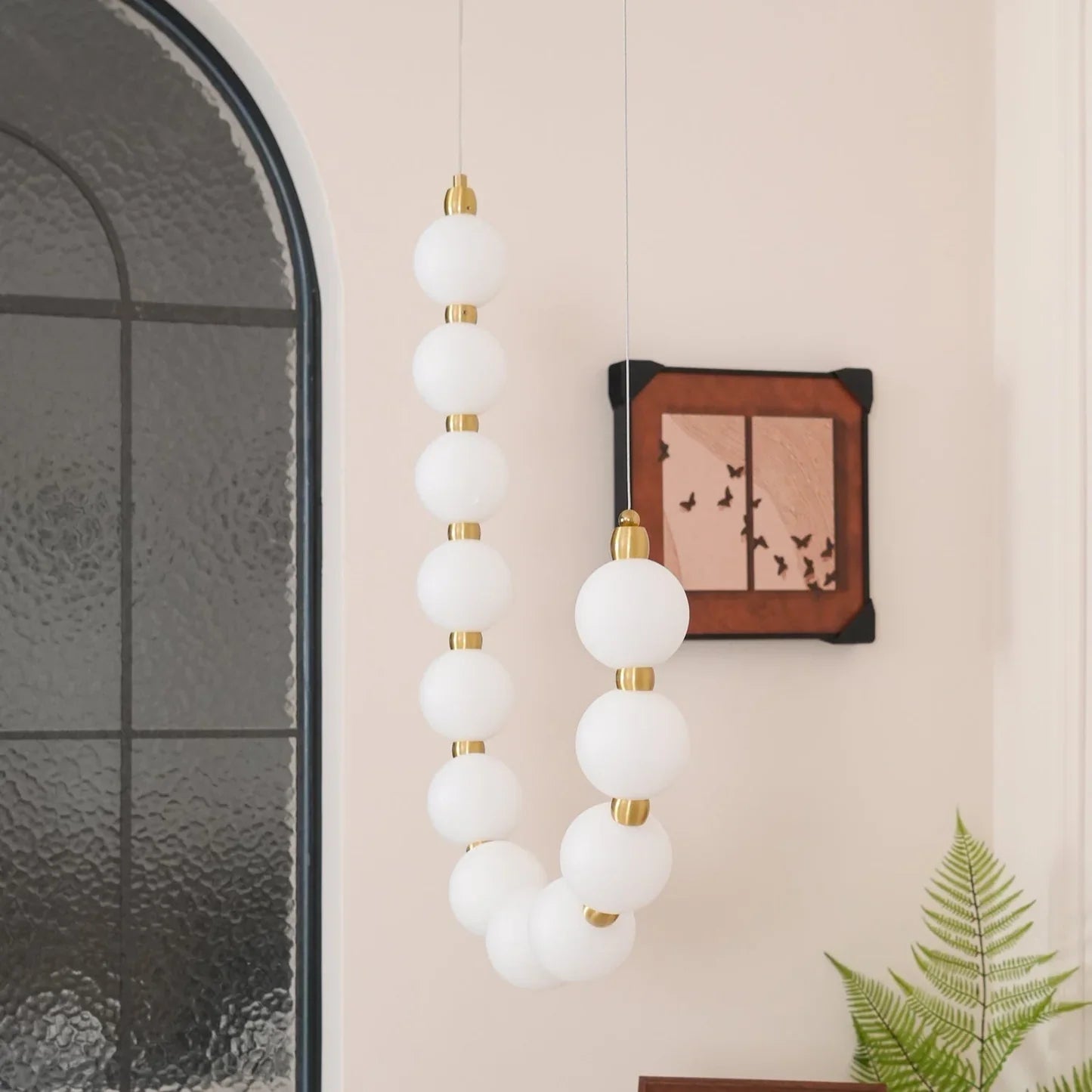 Tessara Brass Acrylic Chandelier