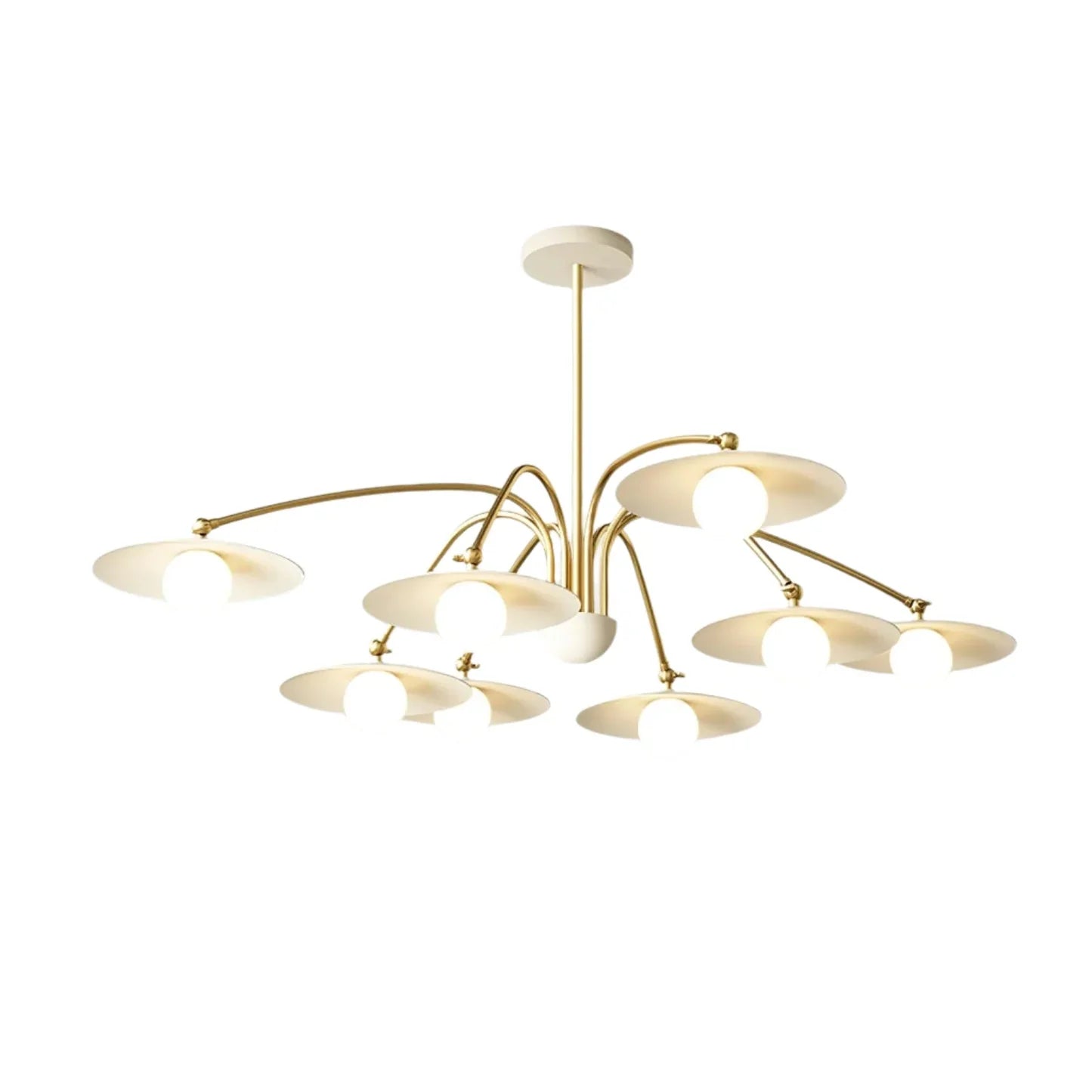 Delphi Art Deco Glass and Iron Chandelier