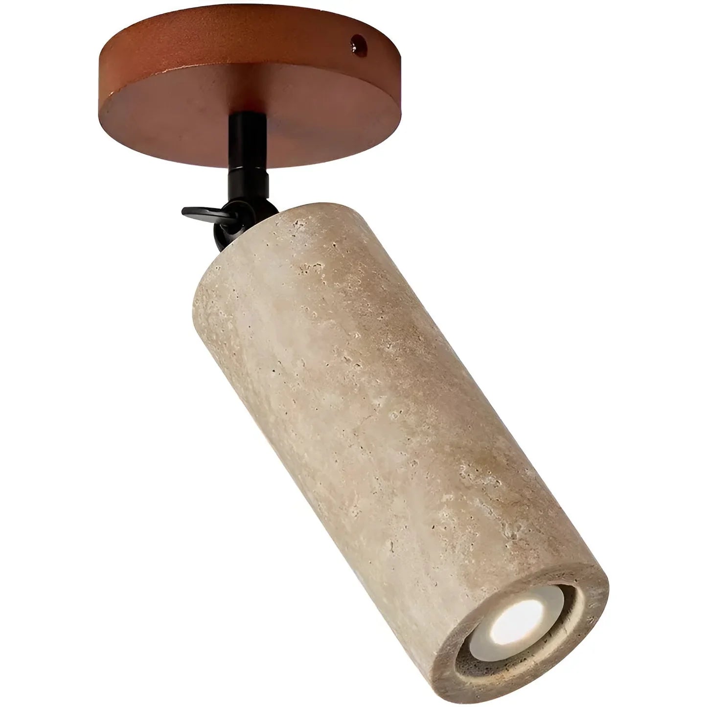 Serapha Adjustable Travertine Wood LED Wall Lamp and Ceiling Lamp