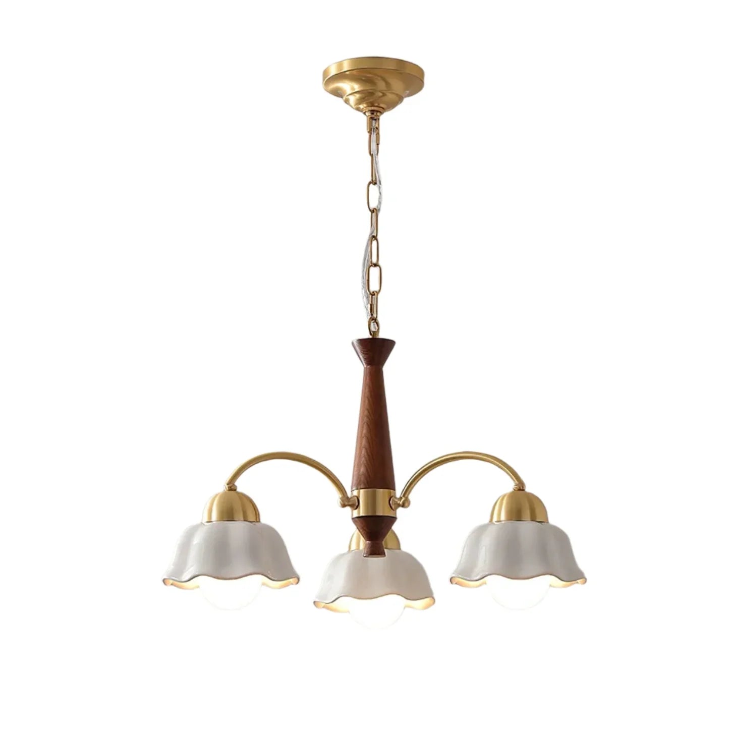 Noctia Mid-Century Copper Ceramic Chandelier