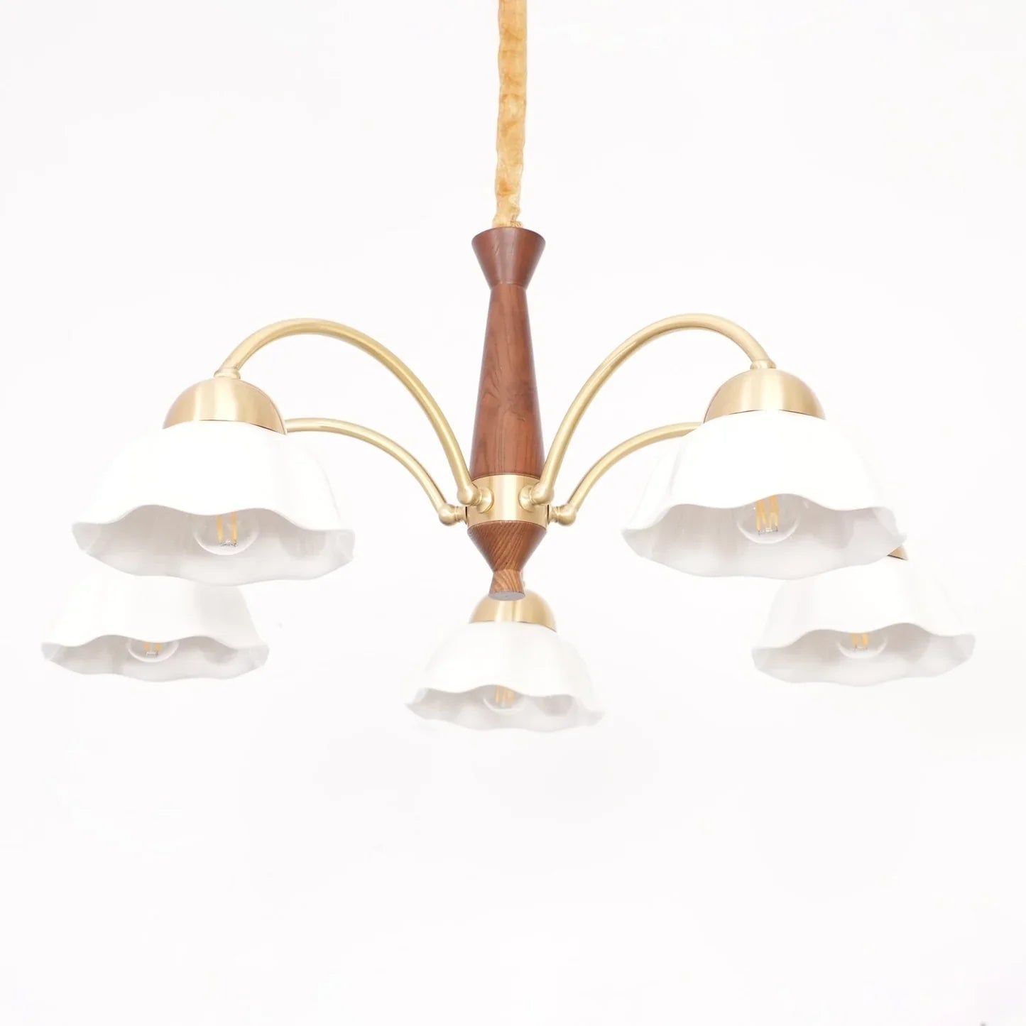 Noctia Mid-Century Copper Ceramic Chandelier