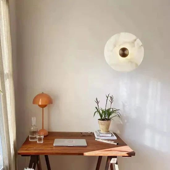 Vivia Round LED Wall Lamp from Albast in Scandinavian Style