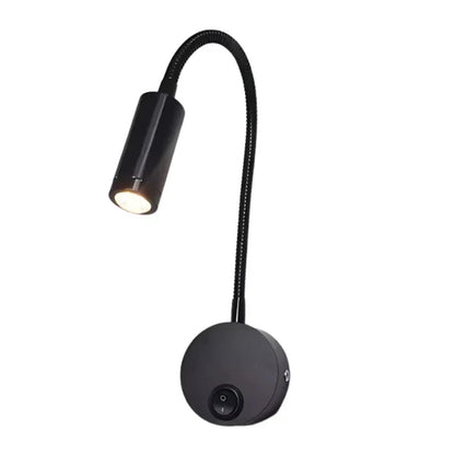 Lumio Flexible black LED wall lamp for indoor use