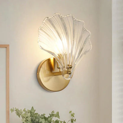 Novaen Glass Shell Wall Lamp