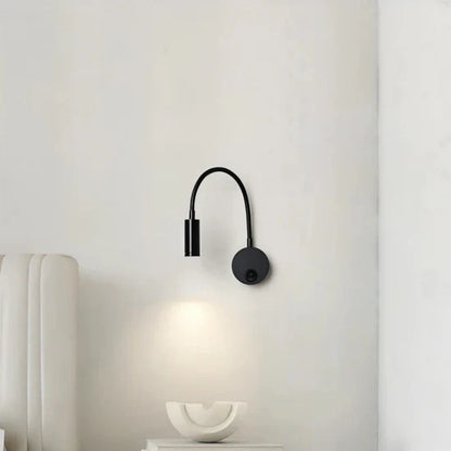 Lumio Flexible black LED wall lamp for indoor use