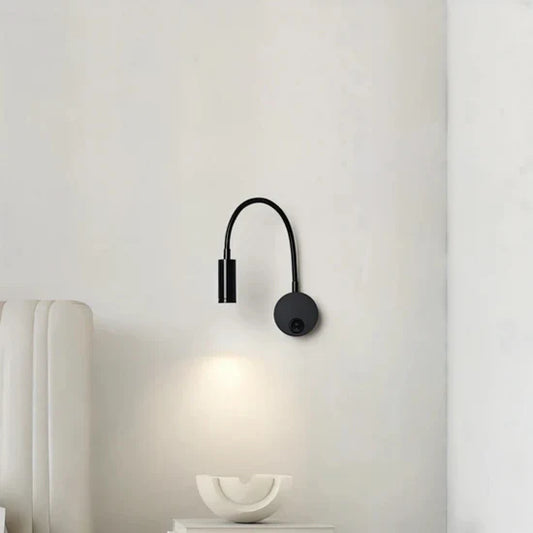 Lumio Flexible black LED wall lamp for indoor use