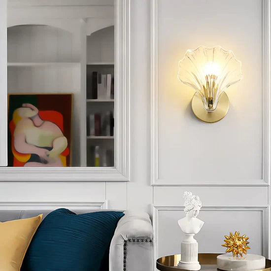 Novaen Glass Shell Wall Lamp