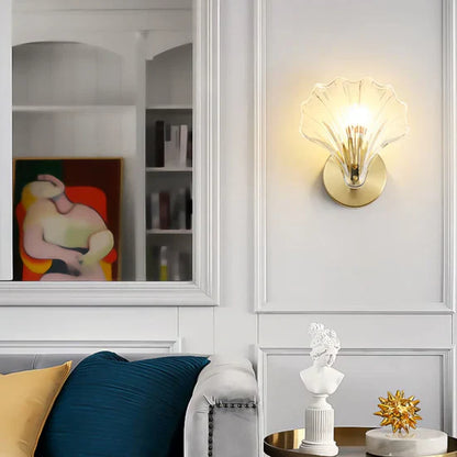 Novaen Glass Shell Wall Lamp