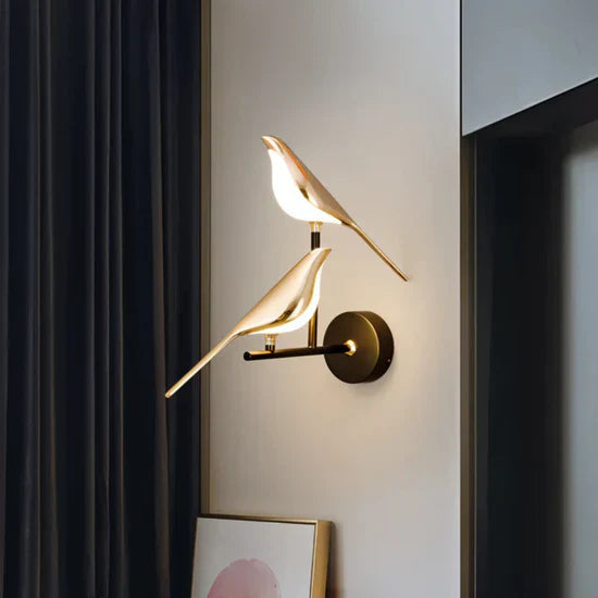 Luxury Golden Bird Wall Lamp
