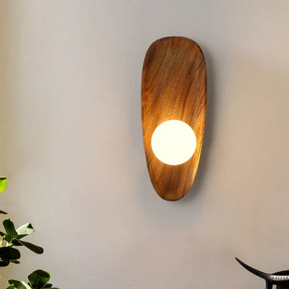Orpheus Natural Wooden LED Wall Lamp