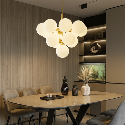 Auralith Scandinavian Chandelier with Glass Balls