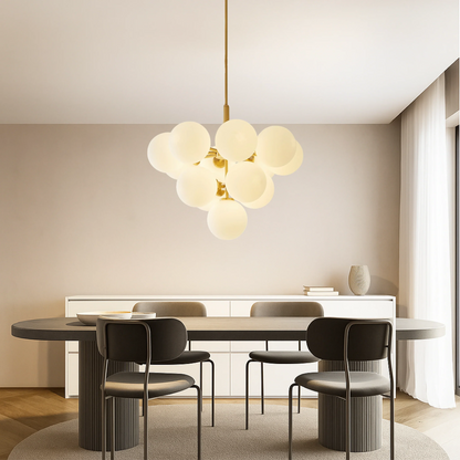 Auralith Scandinavian Chandelier with Glass Balls