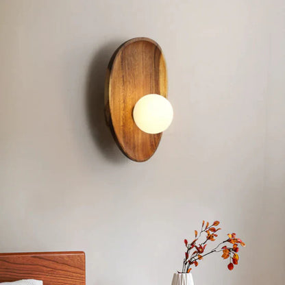 Orpheus Natural Wooden LED Wall Lamp