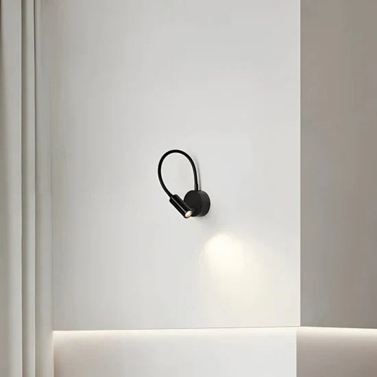 Lumio Flexible black LED wall lamp for indoor use