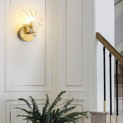 Novaen Glass Shell Wall Lamp