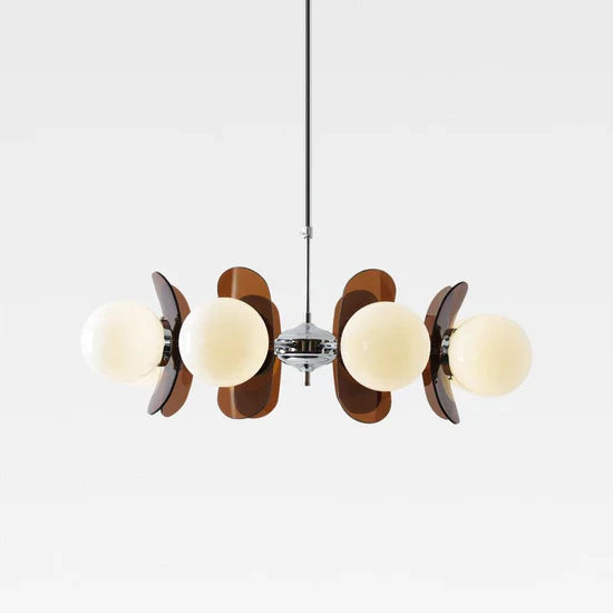 Melora Bauhaus Chandelier Glass Metal