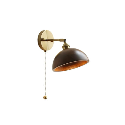 Aventia Scandinavian Walnut Wooden Wall Lamp