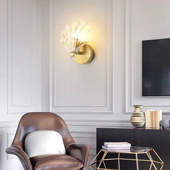 Novaen Glass Shell Wall Lamp