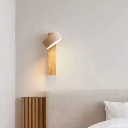 Fotis Wabi Sabi Wall Lamp | Travertine Wall Lighting Indoor