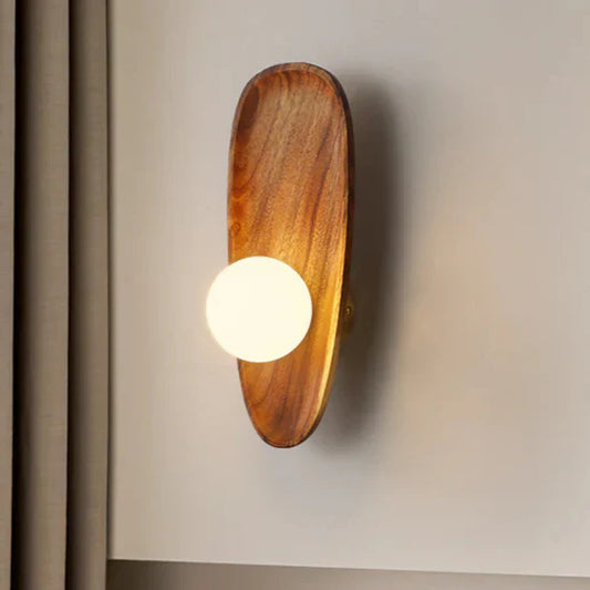 Orpheus Natural Wooden LED Wall Lamp