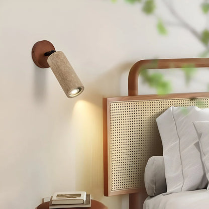 Serapha Adjustable Travertine Wood LED Wall Lamp and Ceiling Lamp