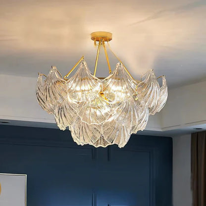 Valena - Shell Chandelier of Glass and Metal
