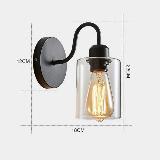 Krato Modern Black Iron Wall Lamp