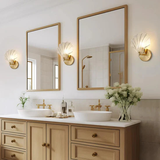 Novaen Glass Shell Wall Lamp