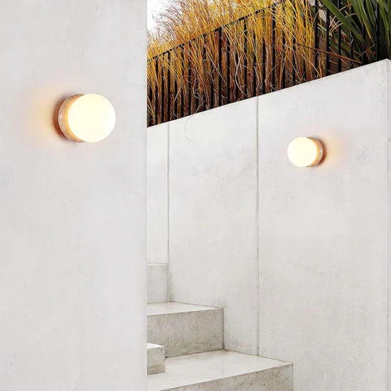 Arsen Travertine Waterproof Outdoor Wall Lamp