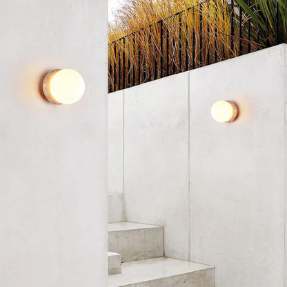 Arsen Travertine Waterproof Outdoor Wall Lamp