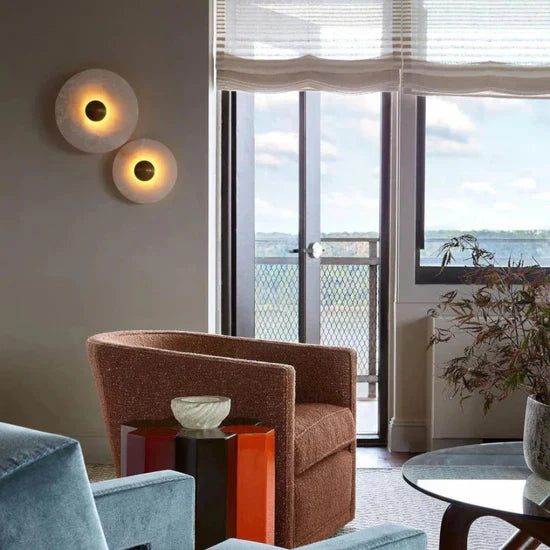 Vivia Round LED Wall Lamp from Albast in Scandinavian Style
