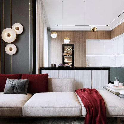 Vivia Round LED Wall Lamp from Albast in Scandinavian Style