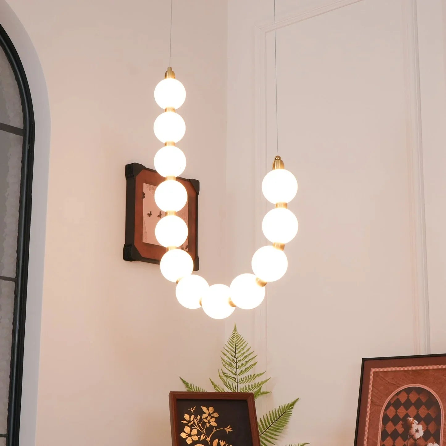Tessara Brass Acrylic Chandelier