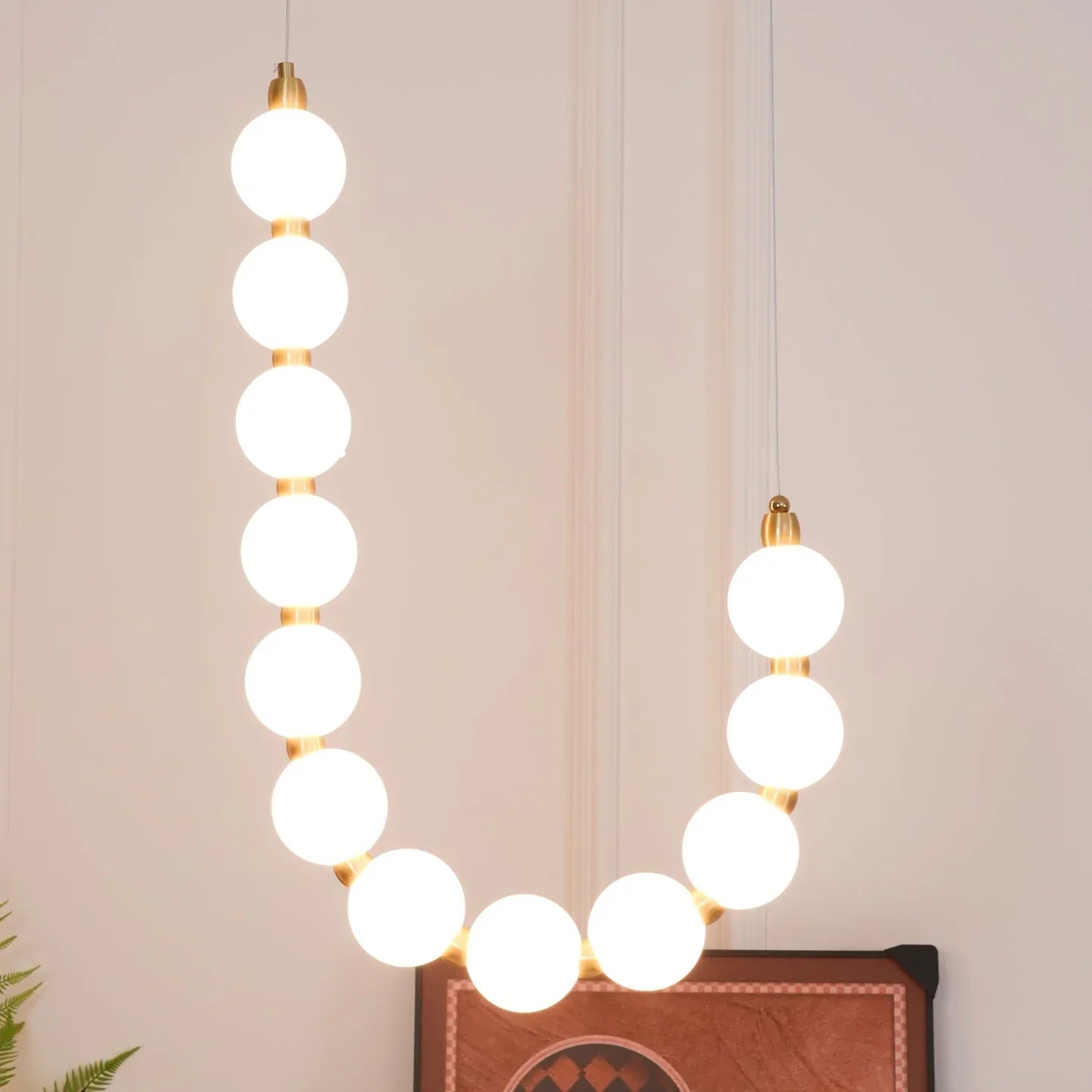 Tessara Brass Acrylic Chandelier