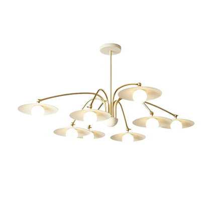 Delphi Art Deco Glass and Iron Chandelier