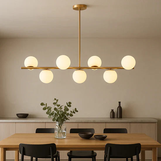 Merolia Golden Chandelier for Above the Dining Table