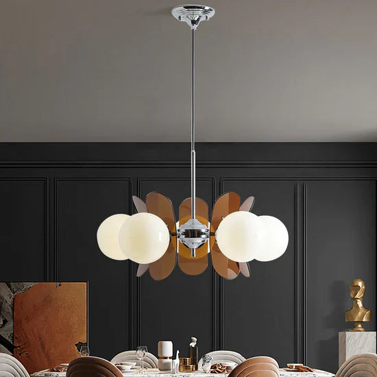 Melora Bauhaus Chandelier Glass Metal