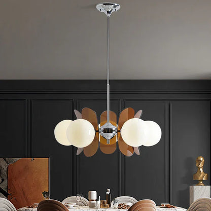 Melora Bauhaus Chandelier Glass Metal