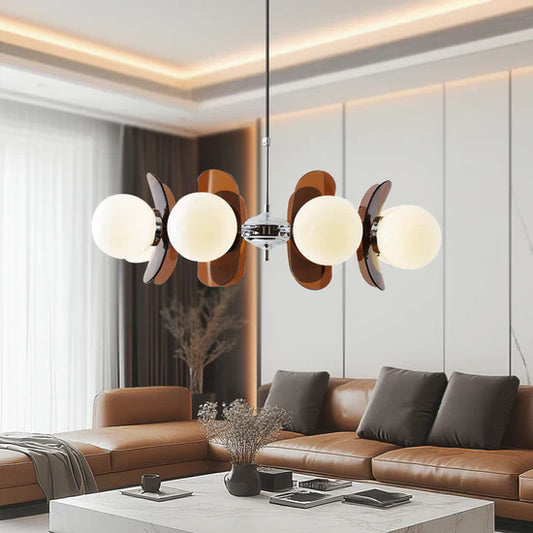 Melora Bauhaus Chandelier Glass Metal