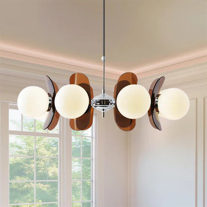 Melora Bauhaus Chandelier Glass Metal