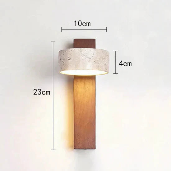 Fotis Wabi Sabi Wall Lamp | Travertine Wall Lighting Indoor